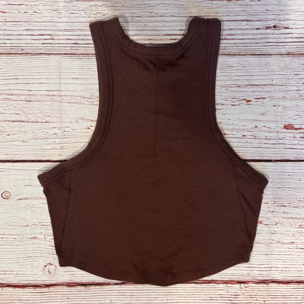 Lululemon Hold Tight Cropped Tank Top in Java Sz 6 - Picture 10 of 11
